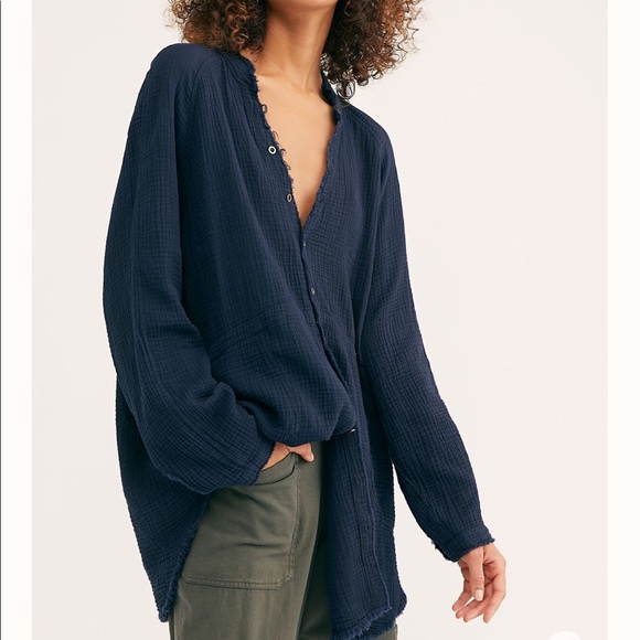 Free People Tops - Free People We The Free Summer Daydream Indigo Top